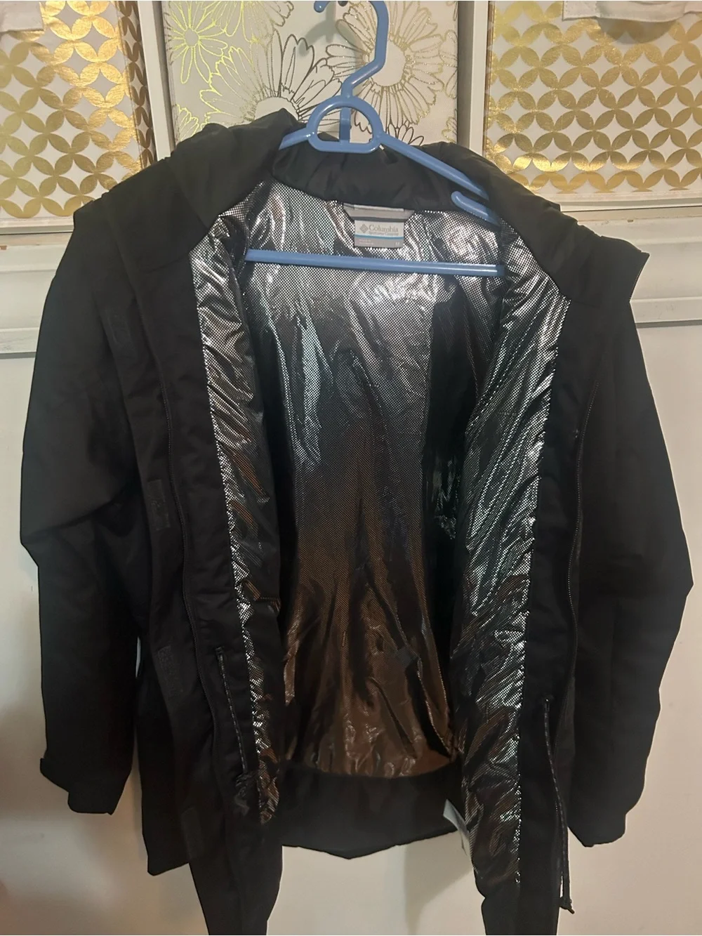 Columbia Women's Black Hooded Utility Anorak Jacket Omni Heat Lining